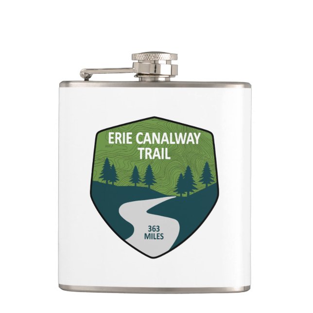 Erie Canalway Trail Hip Flask (Front)