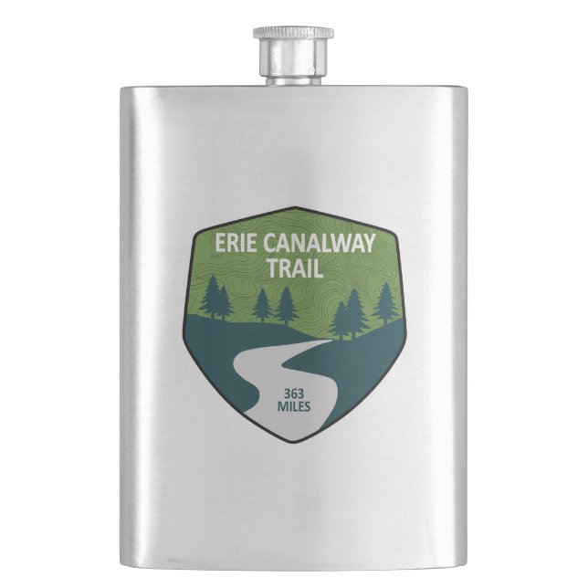 Erie Canalway Trail Hip Flask (Front)