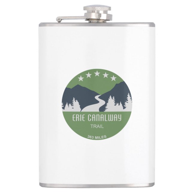 Erie Canalway Trail Hip Flask (Front)