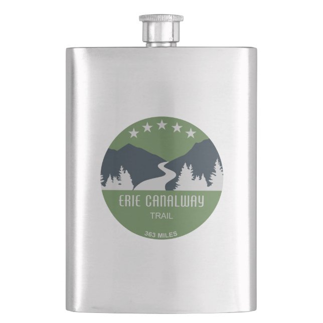 Erie Canalway Trail Hip Flask (Front)
