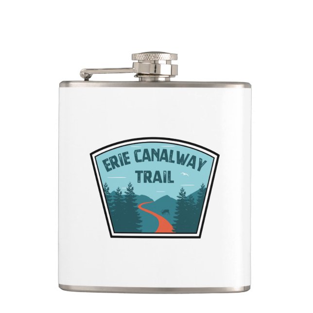 Erie Canalway Trail Hip Flask (Front)