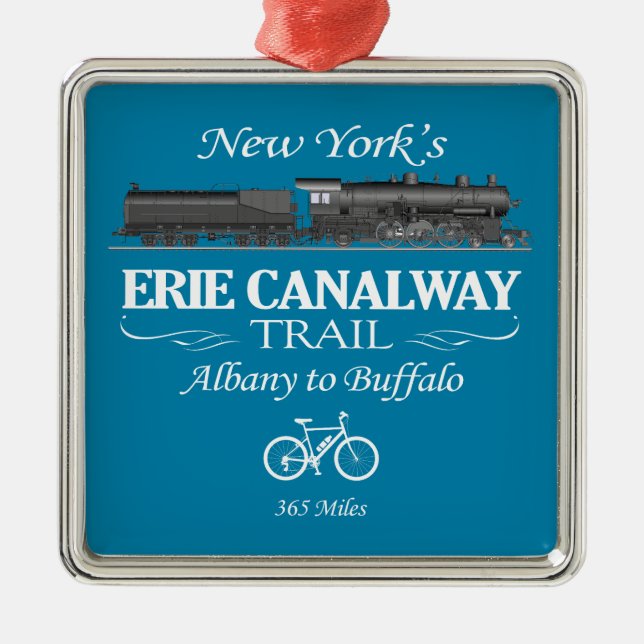 Erie Canalway Trail (RT2) Metal Tree Decoration (Front)