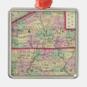 Erie, Crawford, Venango counties Metal Tree Decoration