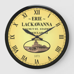 Erie~Lackawanna Station~Walnut St. Montclair NJ~ Large Clock