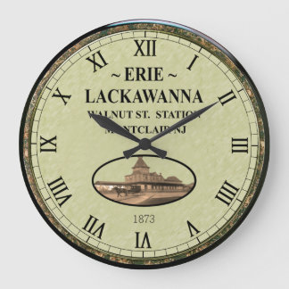 Erie~Lackawanna Station~Walnut St. Montclair NJ~ Large Clock