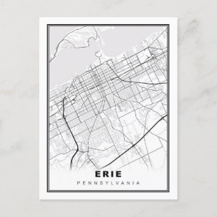Erie Map Postcard