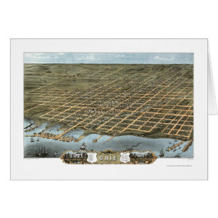 Erie, PA Panoramic Map - 1870