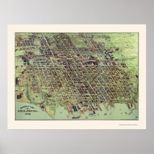 Erie, PA Panoramic Map - 1909 Poster
