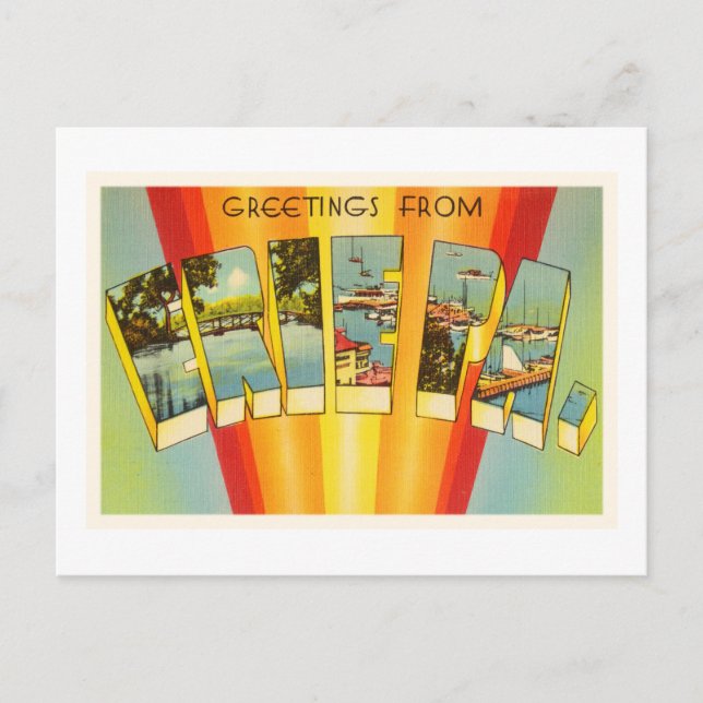 Erie Pennsylvania PA Old Vintage Travel Souvenir Postcard (Front)