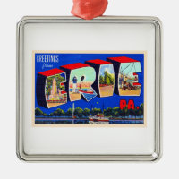 Erie Pennsylvania PA Vintage Large Letter Postcard