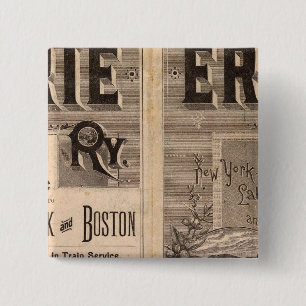 Erie Railway 15 Cm Square Badge