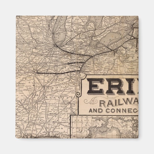 Erie Railway and connections Magnet (Front)
