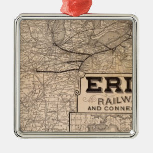Erie Railway and connections Metal Tree Decoration