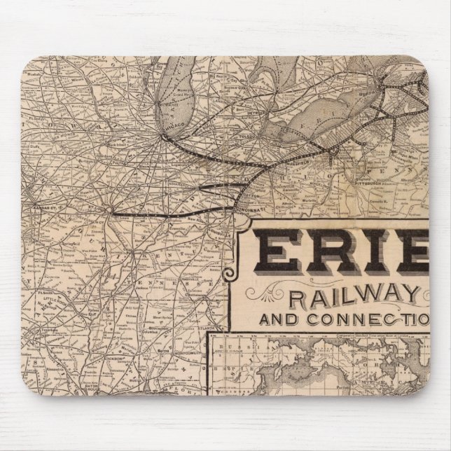 Erie Railway and connections Mouse Mat (Front)