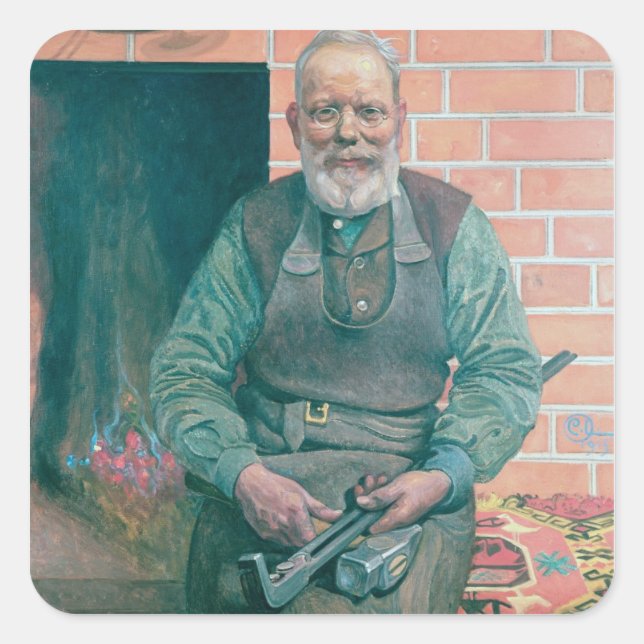 Erik Erikson, The Blacksmith Square Sticker (Front)