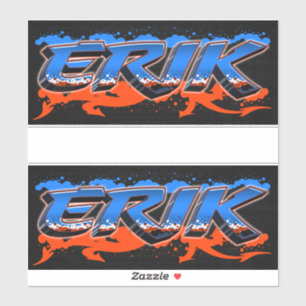 Erik First Name Graffiti Sticker