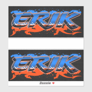 Erik Vorname Name Graffiti Aufkleber Sticker