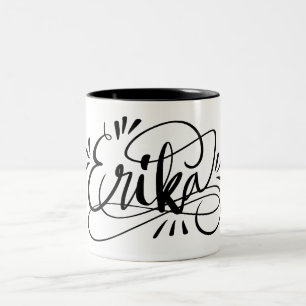 Erika - Personalised hand lettered mug with name