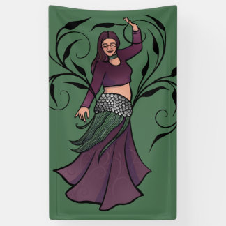 Erin Belly Dancer Burgundy Bellydance Banner