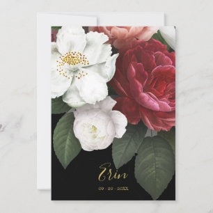 Erin Burgundy Rose Gold Elegant Invitation