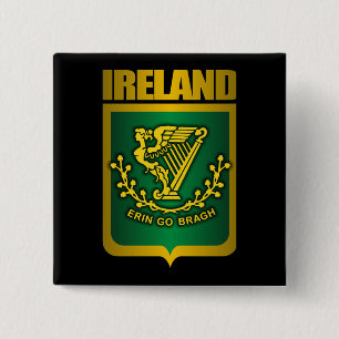 "Erin Go Bragh" Gold 15 Cm Square Badge