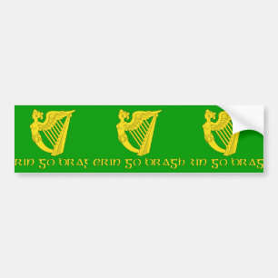 Erin Go Bragh, Ireland flag Bumper Sticker