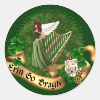 Erin Go Bragh Irish Classic Round Sticker