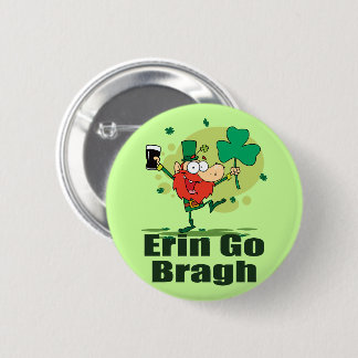 Erin Go Bragh Leprechaun with Stout 6 Cm Round Badge