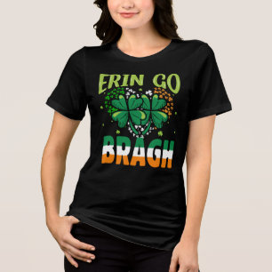 -Erin Go Bragh Shamrock St. Patrick’s Design-60879 Tri-Blend Shirt