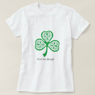 Erin Go Bragh shamrock with celtic knotwork T-Shirt