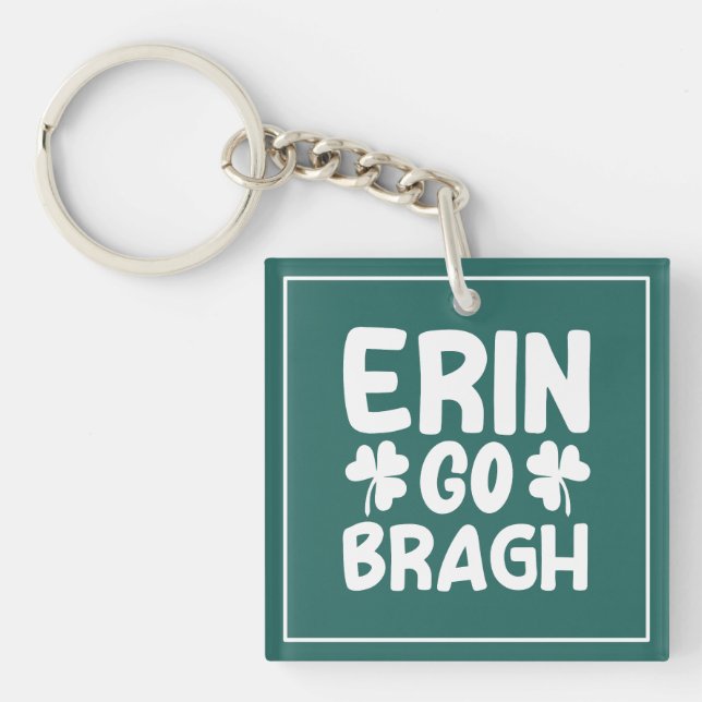 Erin Go Bragh St. Patrick's Day Design-60850 Key Ring (Front)