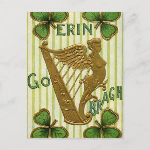 Erin Go Bragh St. Patrick's Day Holiday Postcard