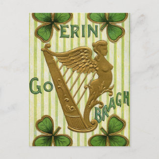 Erin Go Bragh St. Patrick's Day Holiday Postcard