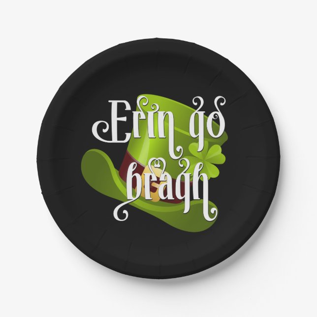 Erin go Bragh St. Patrick's Day Party Paper Plate (Front)