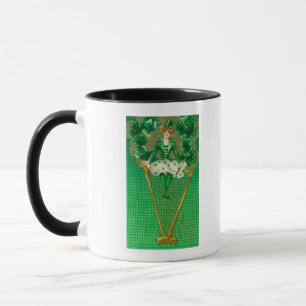 Erin Go Bragh Woman on Harp Scene Mug