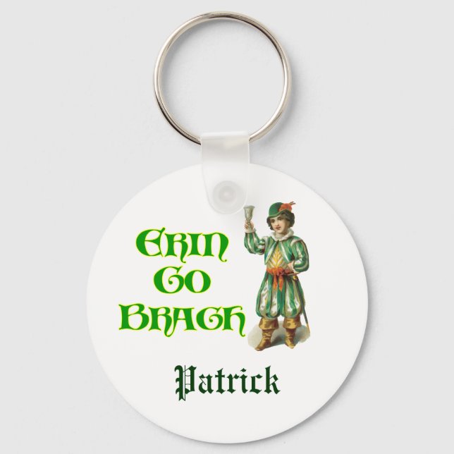 Erin Go Braugh Custom Irish Saying Key Ring (Front)