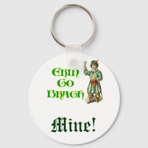 Erin Go Braugh Personalizeable Irish Saying Key Ring