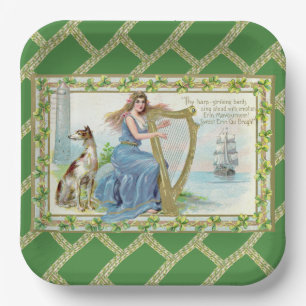 Erin Mavourneen Irish Paper Plate