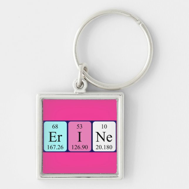 Erine periodic table name keyring (Front)