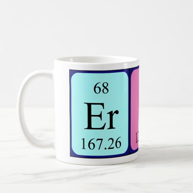 Erine periodic table name mug (Left)