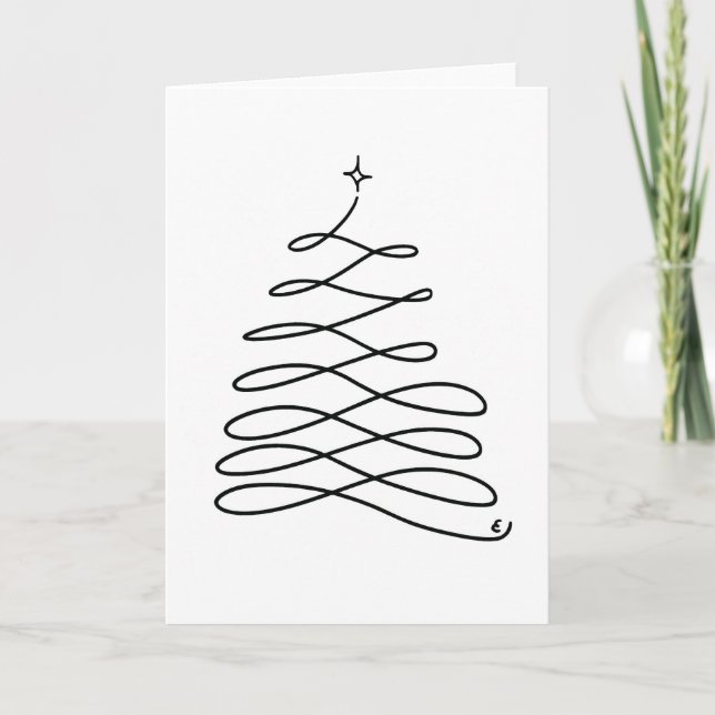 Erin's Tree Blank Holiday Card (Front)