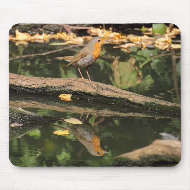 Erithacus rubecula mouse mat (Front)