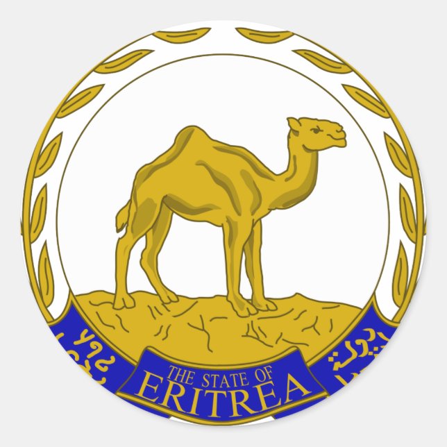 Eritrea Coat of arms ER Classic Round Sticker (Front)