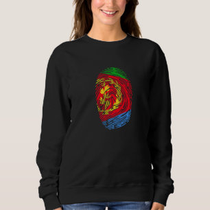 Eritrea Country Flag Fingerprint DNA Sweatshirt