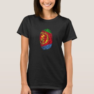 Eritrea Country Flag Fingerprint DNA   T-Shirt