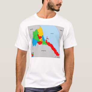 eritrea country political black map flag T-Shirt