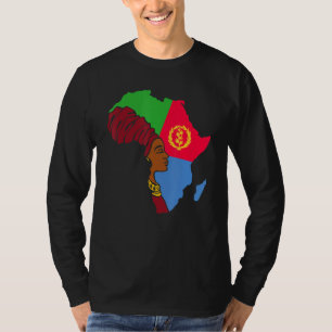 Eritrea Eritrean Flag Africa Map Ethnic Heritage B T-Shirt
