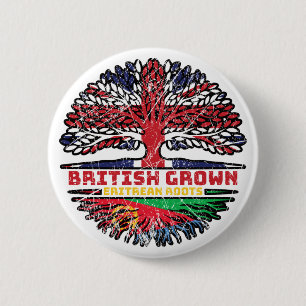 Eritrea Eritrean Uk United Kingdom British Tree 6 Cm Round Badge
