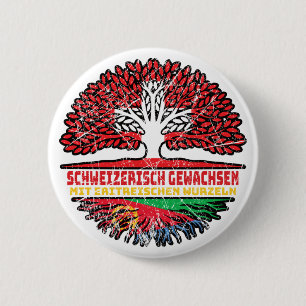 Eritrea Eritreisch Schweizer Schweiz Baum Wurzel 6 Cm Round Badge