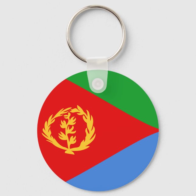 Eritrea Fisheye Flag Keychain (Front)